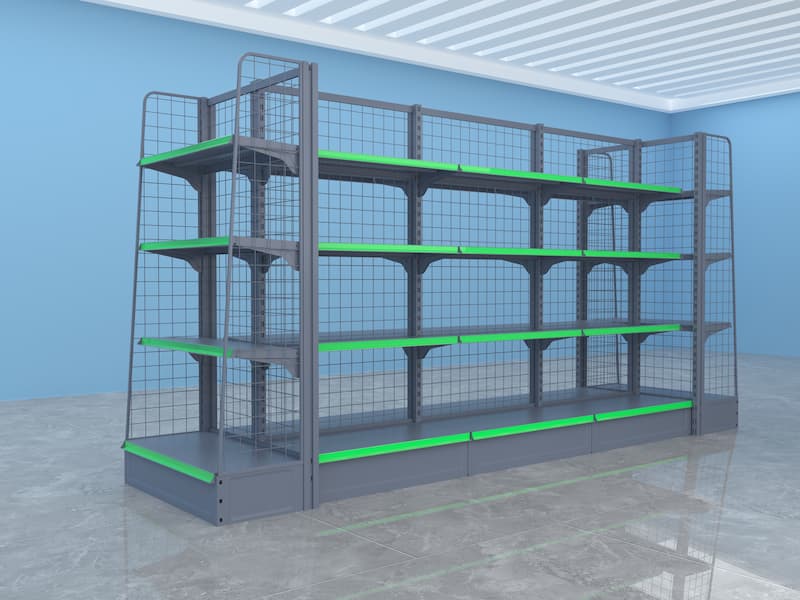 背网式超市货架带端头